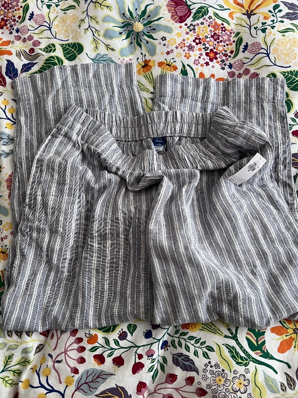 High Waisted Linen Blend Straight Ankle Pants